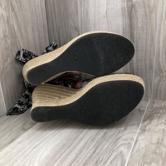 Ugg Wedge Sandals Womens 9 Lucianna Wrap Espadrille Platform Shoes - Picture 12 of 12